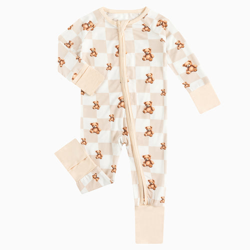 Cute Bear Bamboo Zippy Pajamas