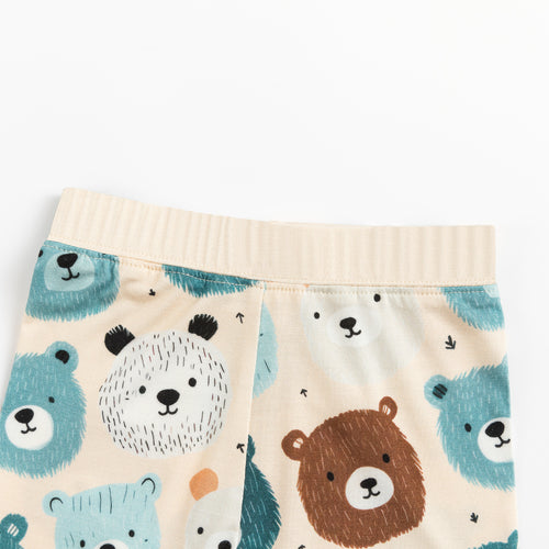 Fluffy Bear Head Bamboo Long Sleeve Kids Pajama Set