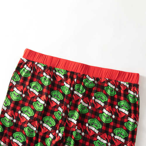 Christmas Green Face Red Matching Family Pajama Sets