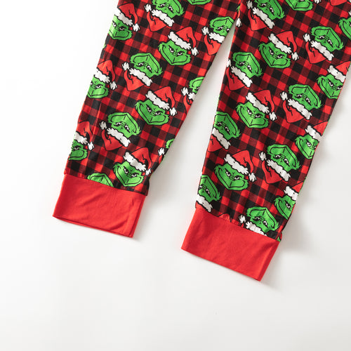 Christmas Green Face Red Matching Family Pajama Sets