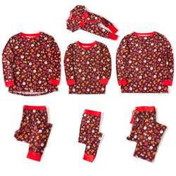 Christmas Red Gift Print Matching Family Pajama Set