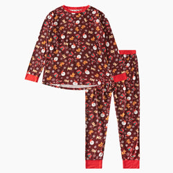 Today’s Deals Christmas Red Gift Print Women's Bamboo 2pcs Pajama Set