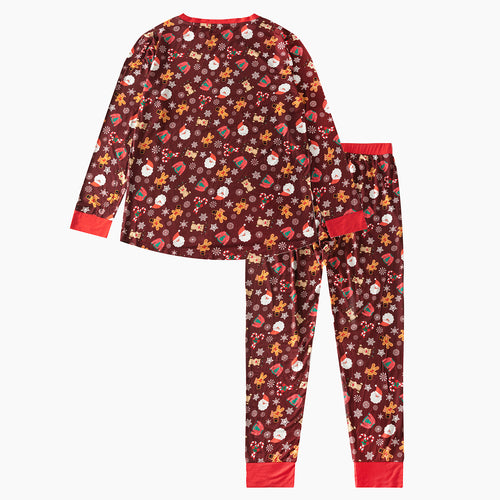 Today’s Deals Christmas Red Gift Print Women's Bamboo 2pcs Pajama Set