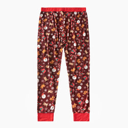 Christmas Red Gift Print Bamboo Women‘s Pajama Jogger Pants