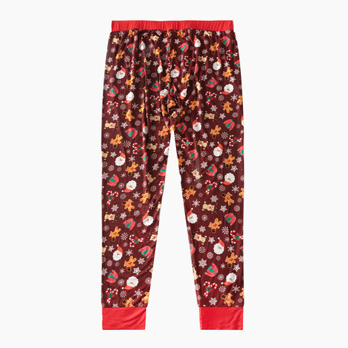 Christmas Red Gift Print Bamboo Women‘s Pajama Jogger Pants