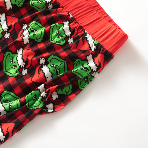 Christmas Green Face Red Matching Family Pajama Sets