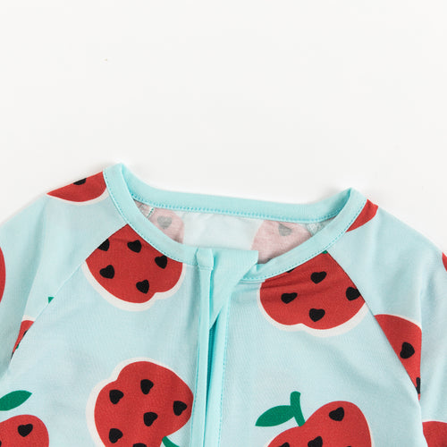 Apple Polka Dot Print Bamboo Zippered Sleeper