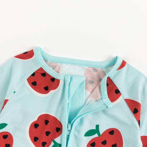 Apple Polka Dot Print Bamboo Zippered Sleeper