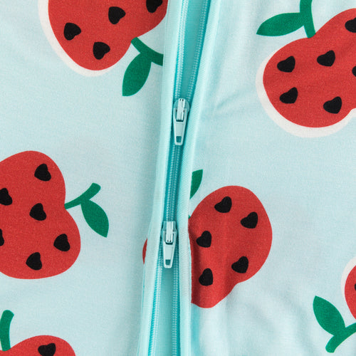 Apple Polka Dot Print Bamboo Zippered Sleeper