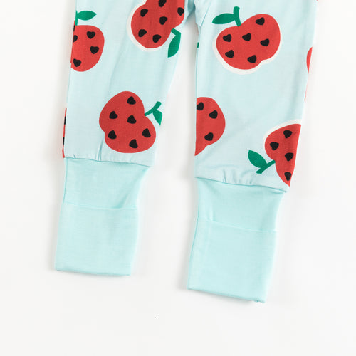 Apple Polka Dot Print Bamboo Zippered Sleeper