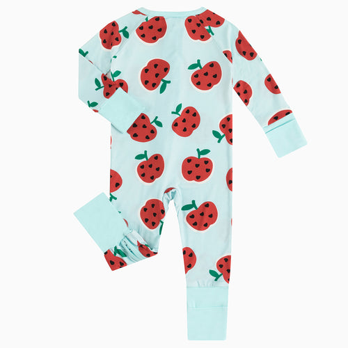 Apple Polka Dot Print Bamboo Zippered Sleeper