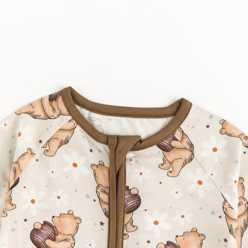 Silly Little Bear Holds the Honey Bamboo Viscose Zippy