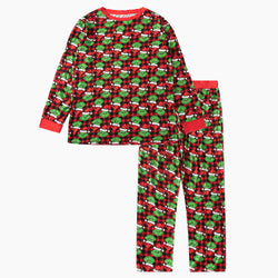 Today’s Deals Christmas Green Face Red Men's Bamboo 2pcs Pajama Set