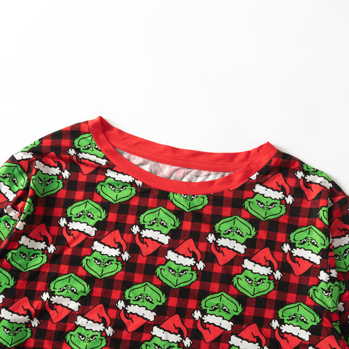 Christmas Green Face Red Matching Family Pajama Sets