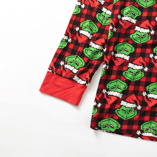 Christmas Green Face Red Matching Family Pajama Sets