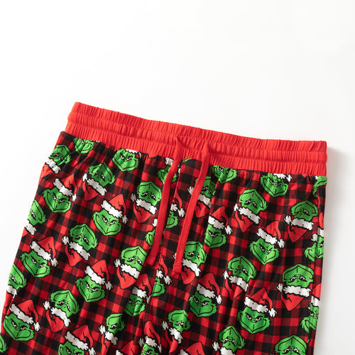 Christmas Green Face Red Matching Family Pajama Sets