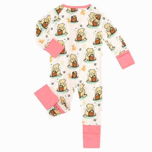 Cute Silly Bear Bamboo Zipper Pajamas