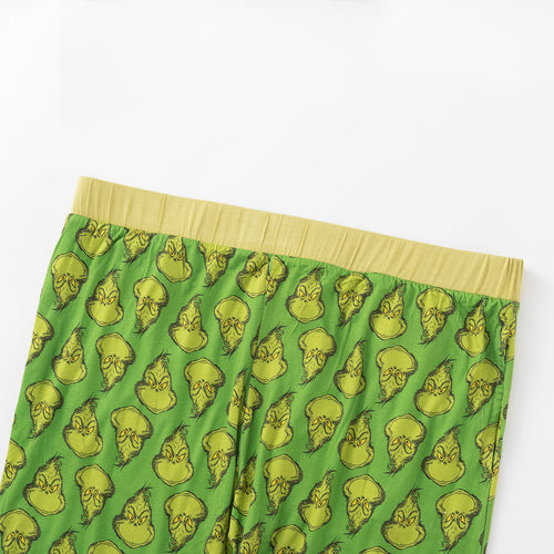 Christmas Green Guy Print Bamboo Family Matching Pajamas