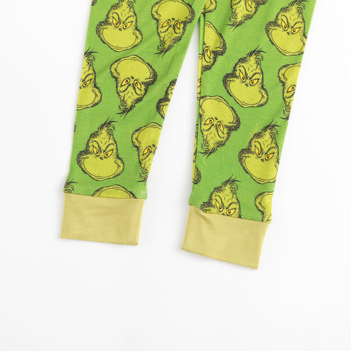 Christmas Green Guy Print Bamboo Family Matching Pajamas