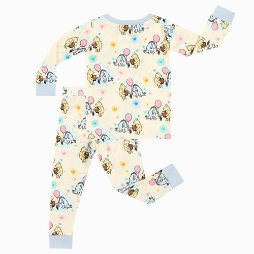 Baby's Romantic Bear Pattern Two-Piece Bamboo Pajamas