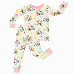 Lovely Pink Bear Bamboo Viscose Pajama Sets for Kids