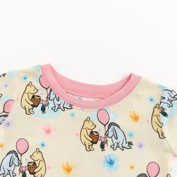 Lovely Pink Bear Bamboo Viscose Pajama Sets for Kids