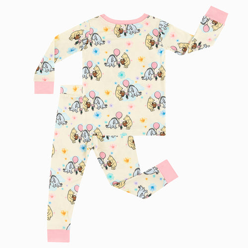 Lovely Pink Bear Bamboo Viscose Pajama Sets for Kids