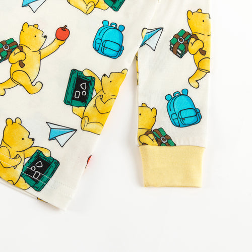 Little Bear Schoolbag Design Two-Piece Bamboo Viscose Pajama Set