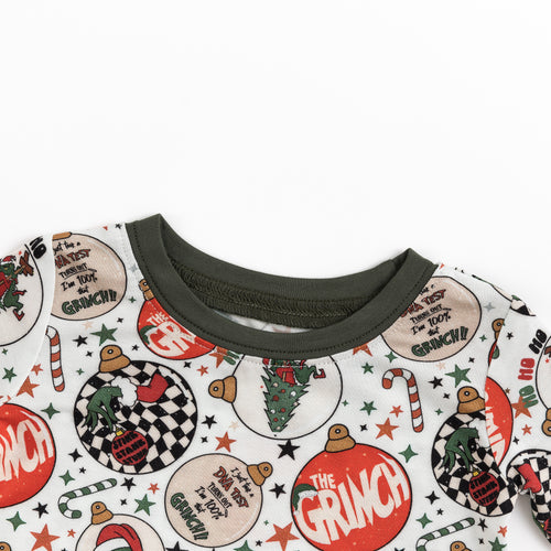 Christmas Sale Tree Green Guy Bamboo Two-Piece Pajama Set