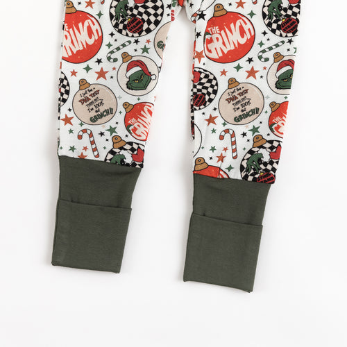 Christmas Sale Tree Green Guy Bamboo Pajama Romper Zippy