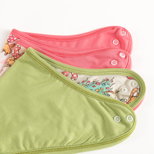 Christmas Green Guy Deer Baby Bib