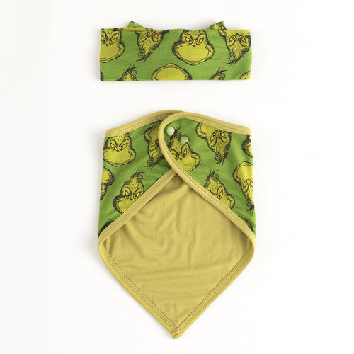 Christmas Green Guy Smile Baby Girl Headbands