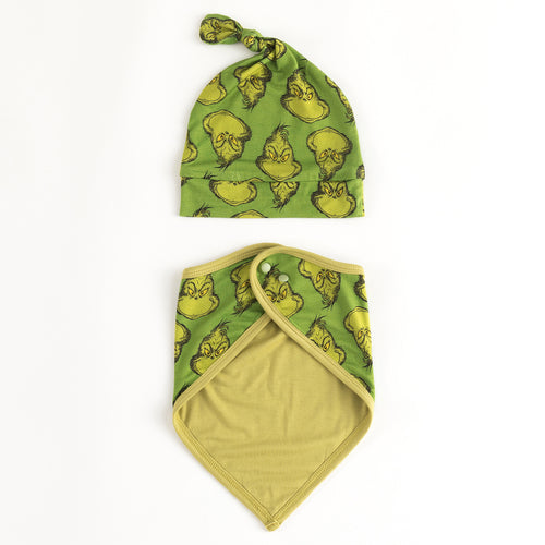Christmas Green Guy Smile Knotted Cap