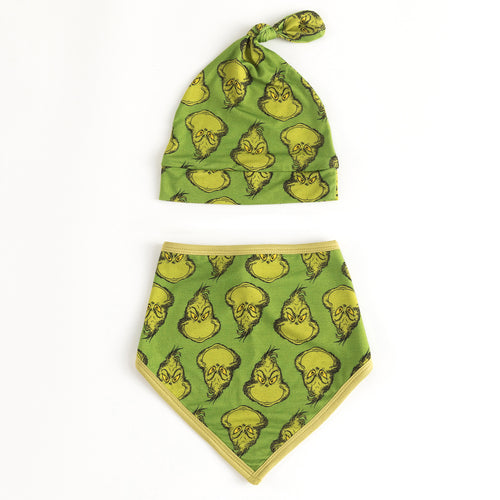 Christmas Green Guy Smile Knotted Cap