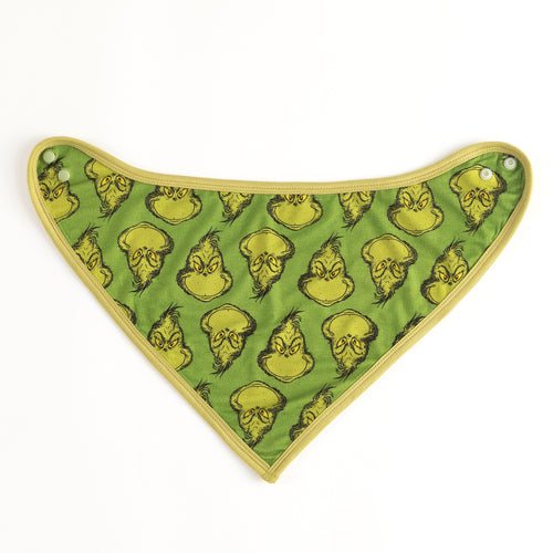 Christmas Green Guy Smile Baby Bib