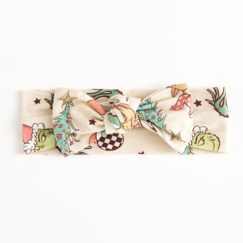 Christmas Green Guy Baby Girl Headbands
