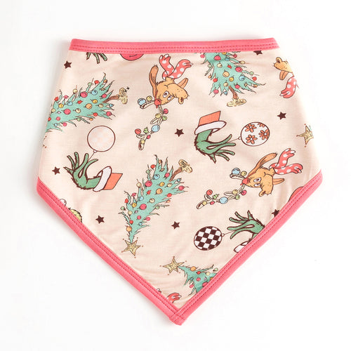 Christmas Green Guy Deer Baby Bib