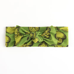 Christmas Green Guy Smile Baby Girl Headbands
