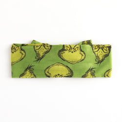 Christmas Green Guy Smile Baby Girl Headbands