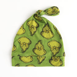 Christmas Green Guy Smile Knotted Cap