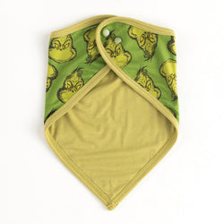 Christmas Green Guy Smile Baby Bib