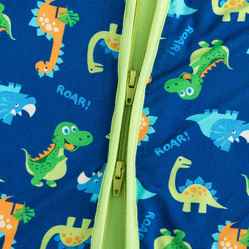 Prehistoric Friends Dinosaur Bamboo Zipper Baby Pajamas