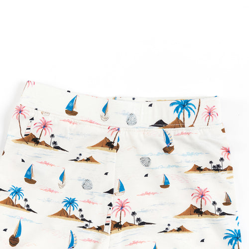 Beach Sea Coconut Trees Shorts Pajama Set