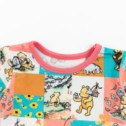 Cartoon Bear and Friends Print Bamboo Shorts Set