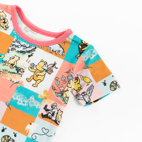 Cartoon Bear and Friends Print Bamboo Shorts Set