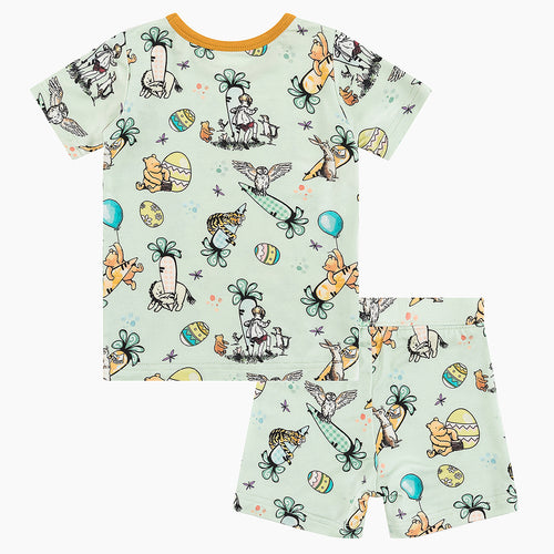 Easter Bear Patter Kids Pajamas Summer Short Set