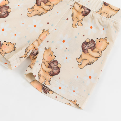 Silly Little Bear Holds the Honey Print Short Set Bamboo Pajamas