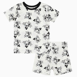 Helmsman Mouse Pattern Bamboo Short Sleeve Pajamas