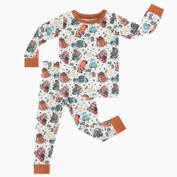 FancyPrince Car Pentagram Kid Bamboo Two-Piece Pajama Set