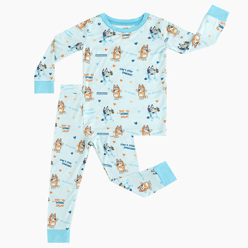 FancyPrince Dog Dancing Kid Bamboo Two-Piece Pajama Set